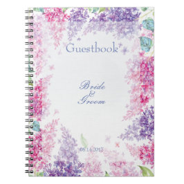 Cuaderno Primavera Lilac Floral Boda invitado