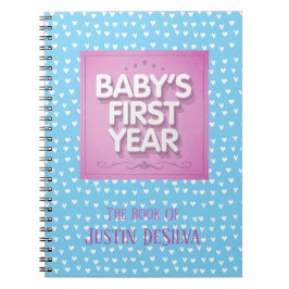 Cuaderno Primer año del bebé personalizado
