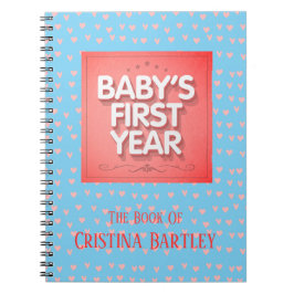 Cuaderno Primer año del bebé personalizado