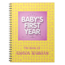Cuaderno Primer año del bebé personalizado
