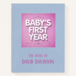 Cuaderno Primer año del bebé personalizado