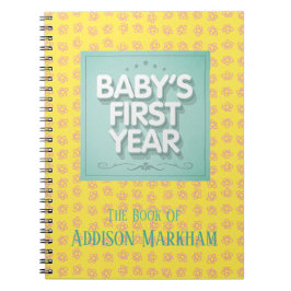 Cuaderno Primer año del bebé personalizado