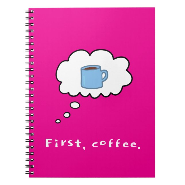 Cuaderno Primer café magenta (Frente)