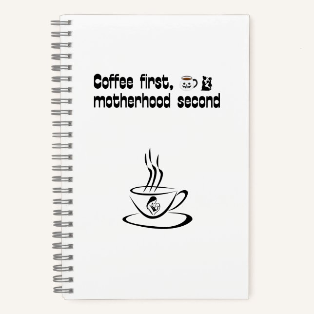 Cuaderno Primer Café Maternidad Segundo - Tipografía Audaz (Anverso)