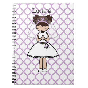 Cuaderno Primer chica personalizado de Latina del día de l