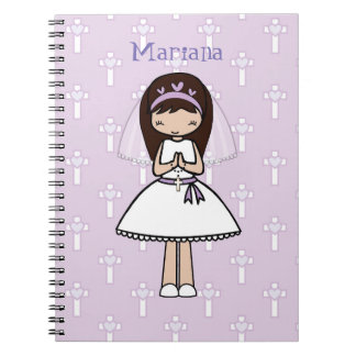Cuaderno Primer chica personalizado de Latina del día de la