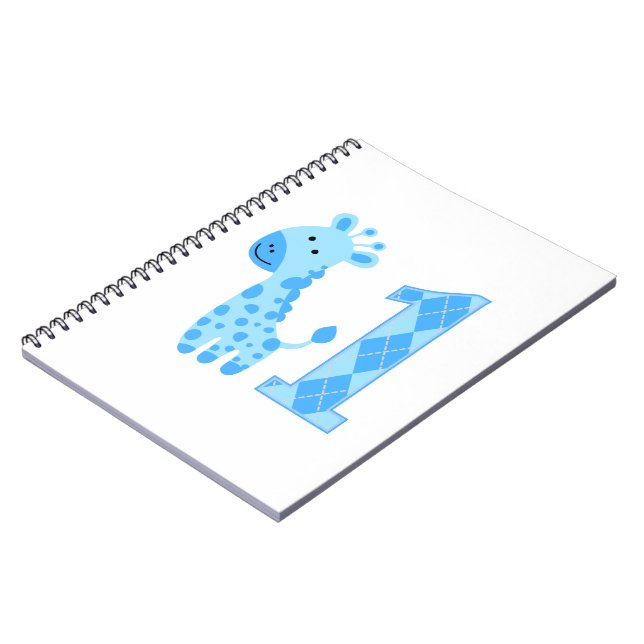 Cuaderno Primer cumpleaños de la jirafa azul (Lado Izquierdo)
