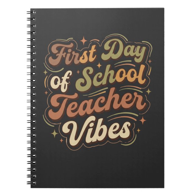 Cuaderno Primer Día de Escuela Vibraciones de Maestro Regre (Frente)