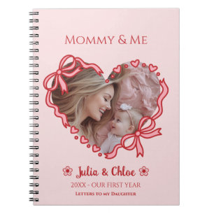 Cuaderno Primer Día de la Madre Foto Corazón Marco Rosa Roj