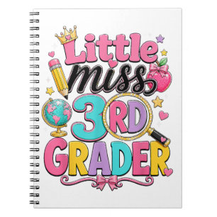 Cuaderno Primer día de tercera pequeña señorita de 3er grad