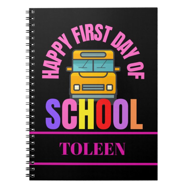 Cuaderno Primer Día Personalizado De La Escuela (Frente)