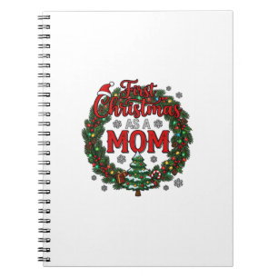 Cuaderno Primer Navidad como mamá Corona de Pino Árbol