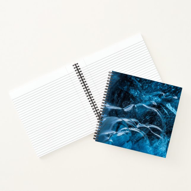 Cuaderno Primer plano de paredes de hielo azul (Interior)