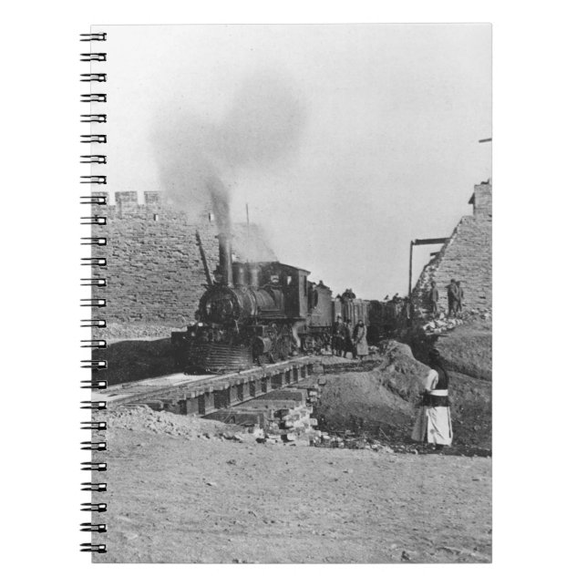 Cuaderno Primer tren que pasa a través de la pared de (Frente)