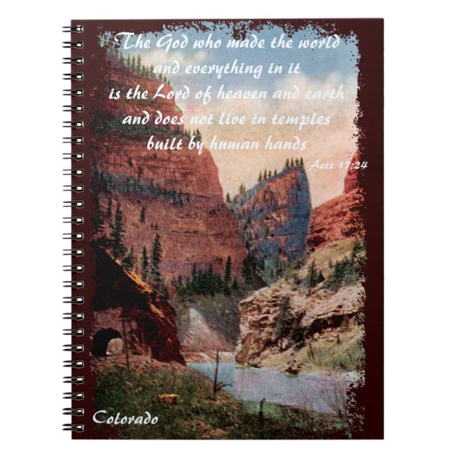 Cuaderno Primer Túnel Vintage Ferrocarril Colorado Christia (Frente)