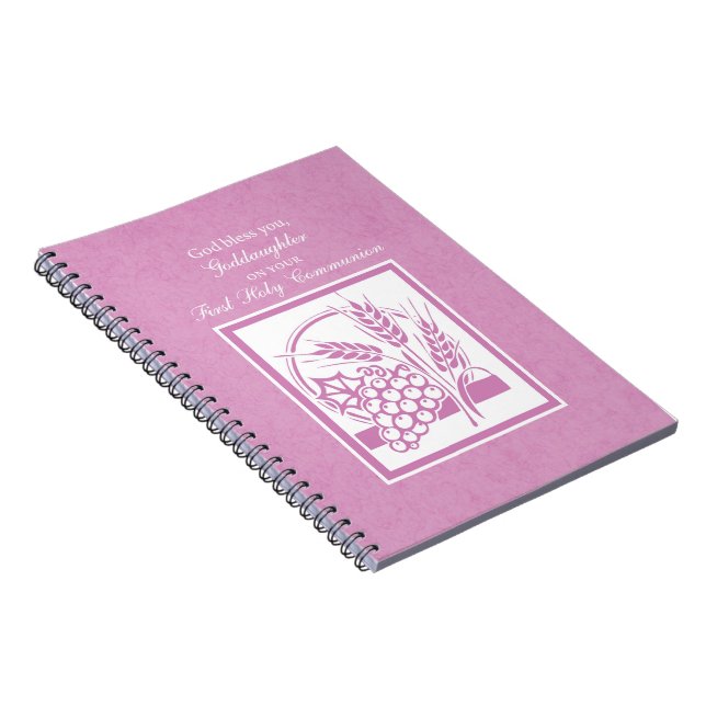 Cuaderno Primera comunión de la diosa, rosa (Lado Derecho)