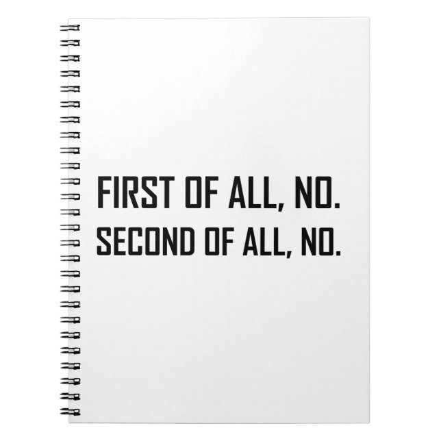 Cuaderno Primero ningún segundo ningún (Frente)