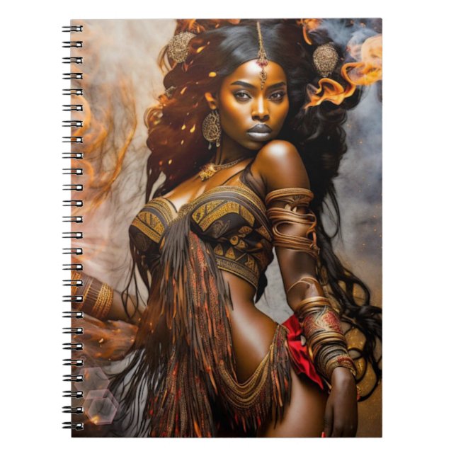 Cuaderno Princesa Africana Amanecer Dorado- Libro de notas- (Frente)