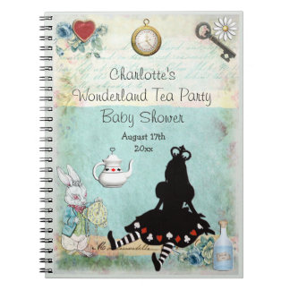 Cuaderno Princesa Alicia en el Guestbook de Baby Shower del