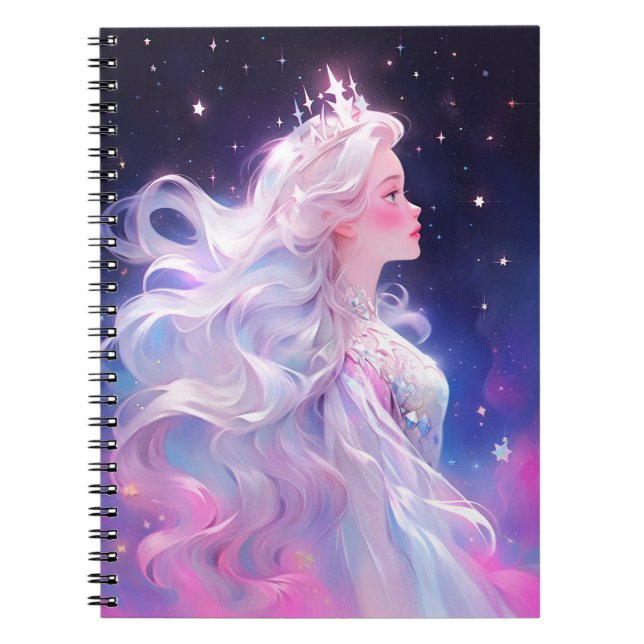 Cuaderno Princesa Anime Chica Hecha De Estrellas (Frente)
