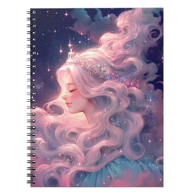 Cuaderno Princesa Anime Chica Hecha De Estrellas (Frente)