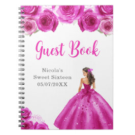 Cuaderno Princesa con una vestimenta rosa caliente dulce 16