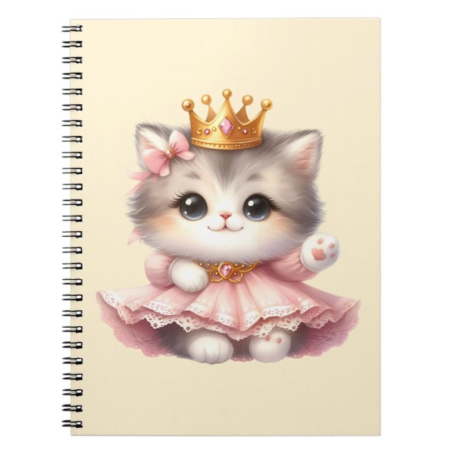 Cuaderno Princesa de gatito suave (Frente)