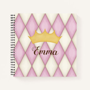 Cuaderno Princesa de nombres personalizados de comprobación