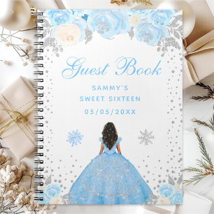 Cuaderno Princesa de piel oscura y dulce dieciséis de invie