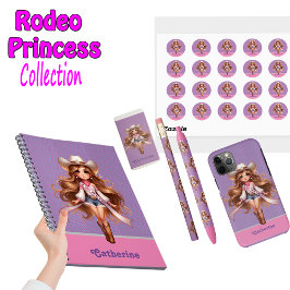Cuaderno Princesa de Rodeo de Niña Occidental 1 Personaliza