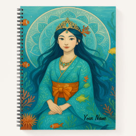 Cuaderno Princesa de sirena japonesa del chica de Cute nomb