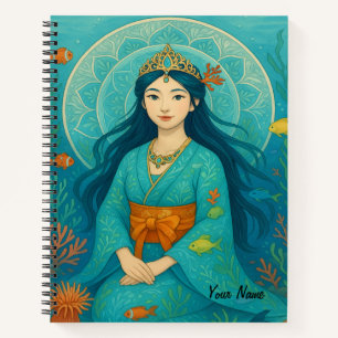 Cuaderno Princesa de sirena japonesa del chica de Cute nomb