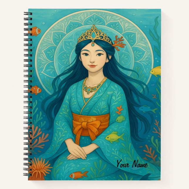 Cuaderno Princesa de sirena japonesa del chica de Cute nomb (Anverso)