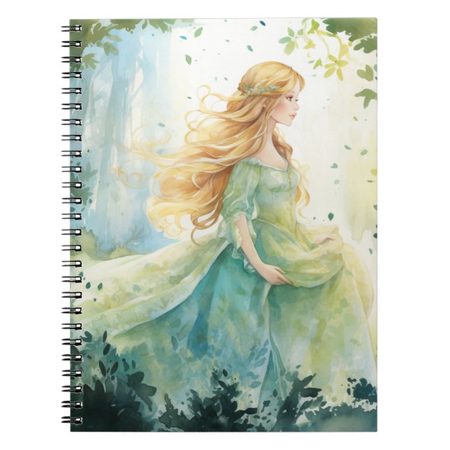 Cuaderno Princesa del bosque acuarela (Frente)