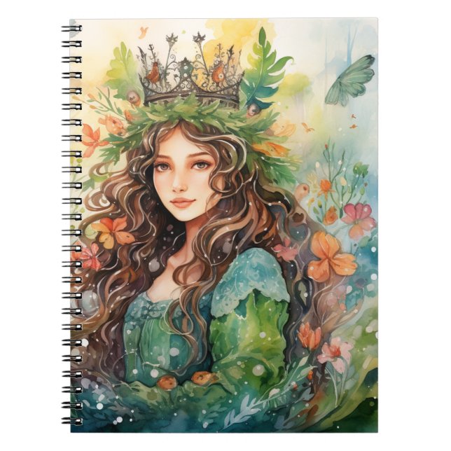 Cuaderno Princesa del bosque acuarela (Frente)