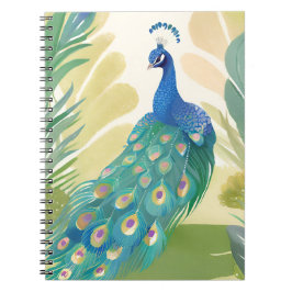 Cuaderno Princesa del Pavo Real | Naturaleza Animal Acuarel