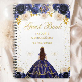 Cuaderno Princesa Floral Azul de la Marina Quinceañera