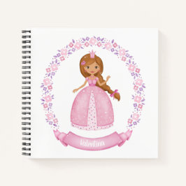 Cuaderno Princesa Floral Rosa Linda