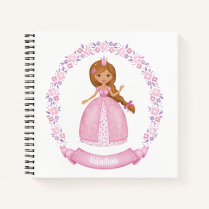 Cuaderno Princesa Floral Rosa Linda