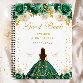 Cuaderno Princesa Floral Verde Quinceañera