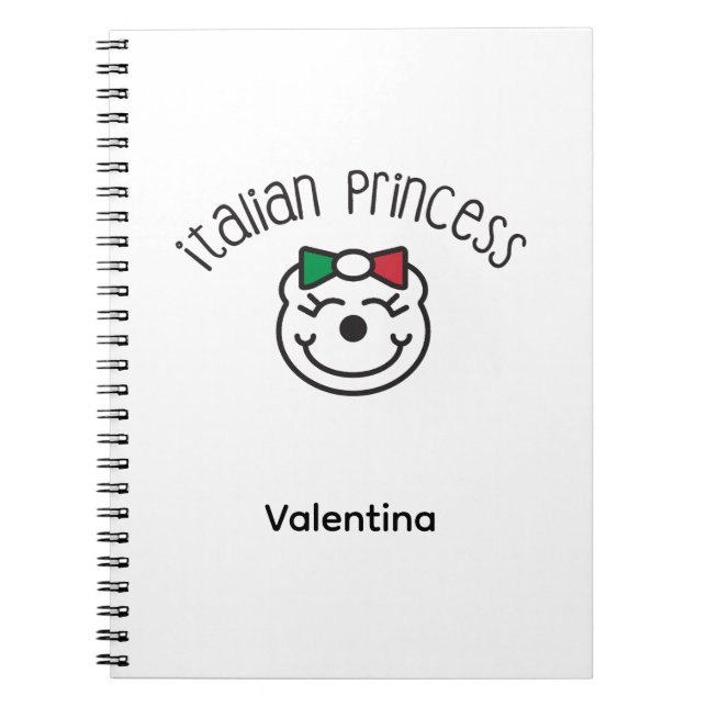 Cuaderno Princesa Italiana - Oso Cuto De Mano (Frente)