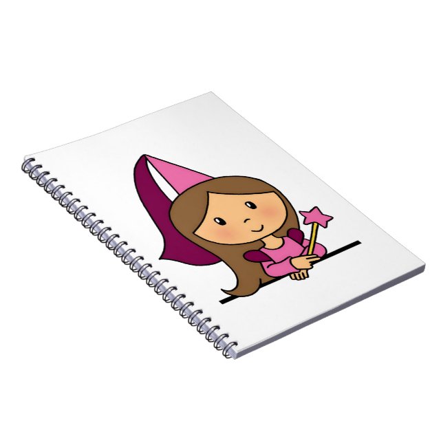 Cuaderno Princesa linda del clip art del dibujo animado en (Lado Derecho)