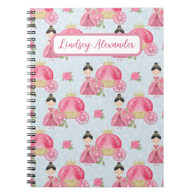Cuaderno Princesa linda personalizada (Frente)