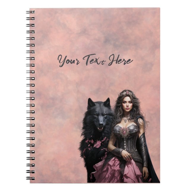 Cuaderno Princesa oscura personalizada (Frente)