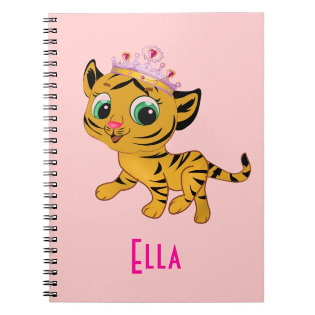 Cuaderno Princesa personalizada Tigress Notebook del tigre (Frente)