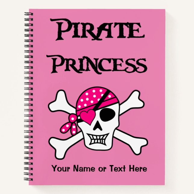 Cuaderno Princesa pirata rosa (Anverso)