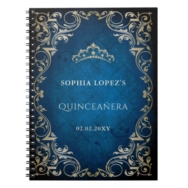 Cuaderno Princesa Rustic Blue Gold (Frente)