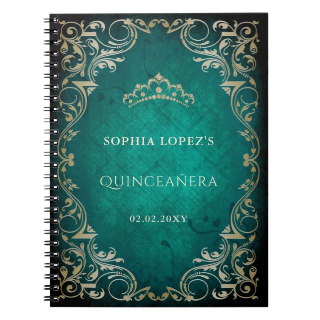 Cuaderno Princesa Rustic Green Gold (Frente)