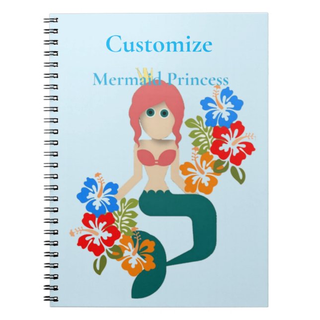 Cuaderno Princesa Sirena Pelirroja Thunder_Cove (Frente)