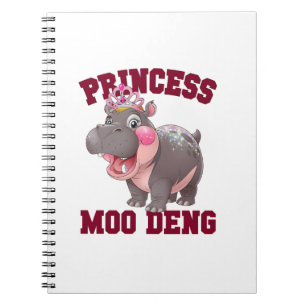 Cuaderno PRINCESO ADorable MOO DENG Baby Hippo Chica Dabbin